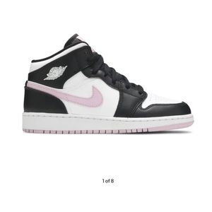 Air Jordan 1 Mid GS 'White Light Arctic Pink'